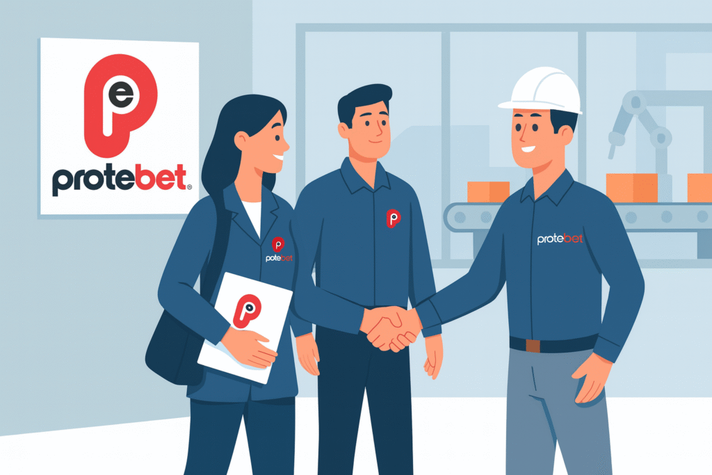 Técnico de Protebet realizando visita a empresa para toma de impresión y entrega de protectores auditivos personalizados